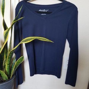 Eddie Bauer Navy Long Sleeve Top